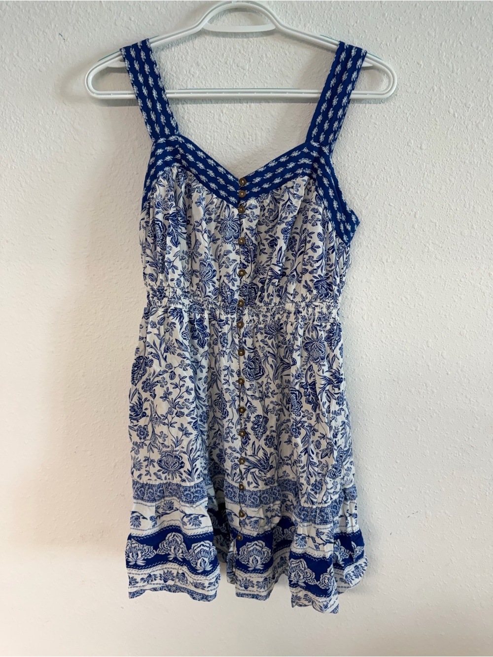 Knox Rose Blue and White Floral Mini Dress